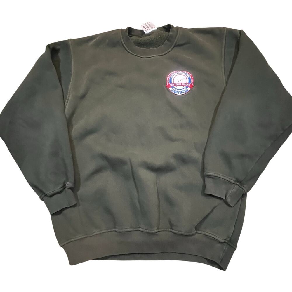 IUE Union of Engineers Crewneck Men Medium Green Sweatshirt 125 Years